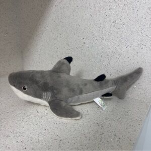 Aurora Eco Nation Black Tip Shark Plush Gray Stuffed Animal Toy Plush 15 inch